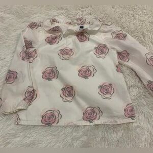 Janie and Jack ROSE PRINT TOP - Size 4T
